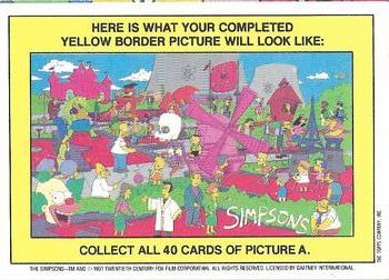 1991 Regina The Simpsons #9 Bart Simpson/Homer Simpson Back