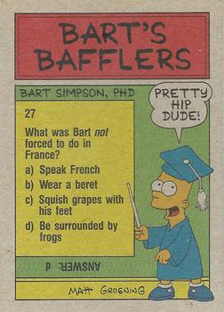 1991 Regina The Simpsons #10 Bart Simpson/Maggie Simpson/Lisa Simpson Back