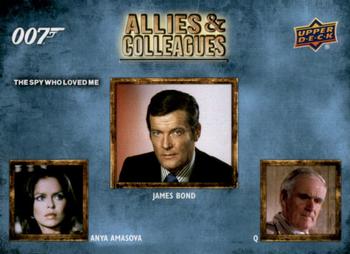 2021 Upper Deck James Bond Villains & Henchmen - Allies and Colleagues #AC-12 Anya Amasova / James Bond / Q Front