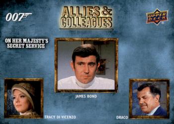 2021 Upper Deck James Bond Villains & Henchmen - Allies and Colleagues #AC-21 Tracy Di Vicenzo / James Bond / Draco Front