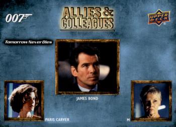 2021 Upper Deck James Bond Villains & Henchmen - Allies and Colleagues #AC-22 Paris Carver / James Bond / M Front