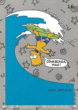 1991 Regina The Simpsons - Stickers #16 Bart Simpson Front