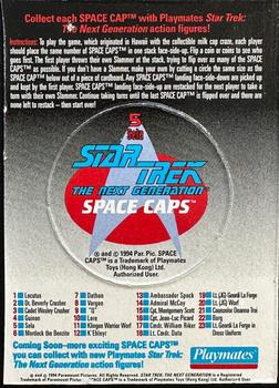 1994 Playmates Star Trek: The Next Generation Space Caps #5 Sela Back