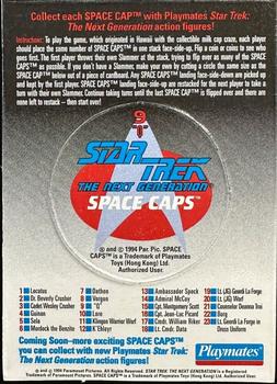 1994 Playmates Star Trek: The Next Generation Space Caps #9 Q Back