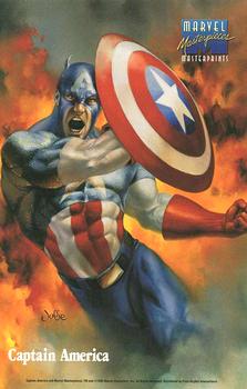 1996 Fleer/SkyBox Marvel Masterpieces - Masterprints #NNO Captain America Front