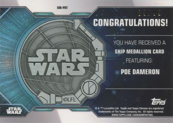 2021 Topps Chrome Star Wars Legacy - Commemorative Ship Medallion #SM-PDX Poe Dameron Back