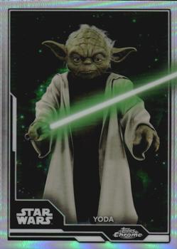 2021 Topps Chrome Star Wars Legacy - Wielders of the Light Saber #WL-13 Yoda Front
