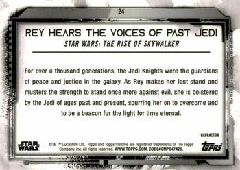 2021 Topps Chrome Star Wars Legacy - Refractor #24 Rey Hears The Voices Of Past Jedi Back