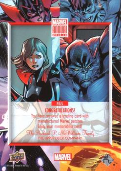 2018-19 Upper Deck Marvel Annual - Manufactured Patch Dual e-Pack Achievements #PD24 Wasp / Beast Back