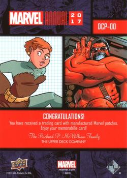 2017 Upper Deck Marvel Annual - Dual Comic Patches e-Pack Achievements #DCP-00 Squirrel Girl / Red Hulk Back