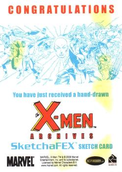 2009 Rittenhouse X-Men Archives - Sketches #NNO Adam Cleveland Back