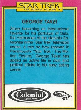 1979 Topps Colonial Star Trek: The Motion Picture #10 Helmsman Sulu Back