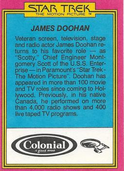 1979 Topps Colonial Star Trek: The Motion Picture #19 Scotty's Domain Back
