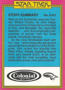 1979 Topps Colonial Star Trek: The Motion Picture #20 Investigating a Malfunction Back