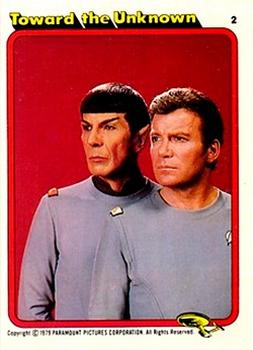1979 Topps Kilpatrick's Star Trek: The Motion Picture #2 Toward the Unknown Front