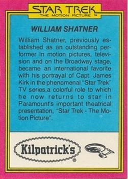 1979 Topps Kilpatrick's Star Trek: The Motion Picture #5 James T. Kirk Back