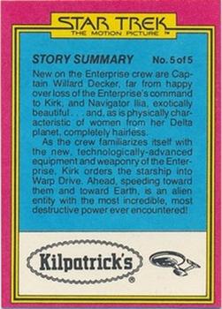 1979 Topps Kilpatrick's Star Trek: The Motion Picture #20 Investigating a Malfunction Back