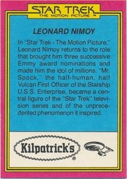1979 Topps Kilpatrick's Star Trek: The Motion Picture #31 The Unearthly Mr. Spock Back