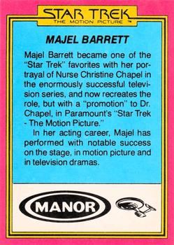 1979 Topps Manor Star Trek: The Motion Picture #12 Dr. Christine Chapel Back