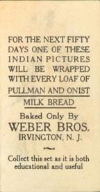 1927 Weber Bros. Indian Chiefs (D46) #NNO War Captain Back