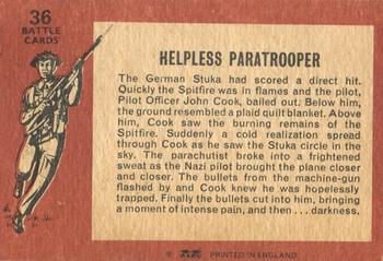 1965 A&BC Battle: The Story of World War II #36 Helpless Paratrooper Back