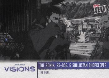 2021 Topps Now Star Wars: Visions: The Duel #3 The Ronin, B5-56, & Sullustan Shopkeeper Front