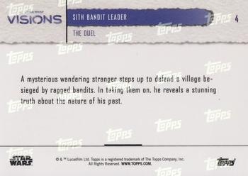 2021 Topps Now Star Wars: Visions: The Duel #4 Sith Bandit Leader Back