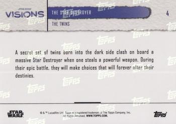2021 Topps Now Star Wars: Visions: The Twins #4 The Star Destroyer Back