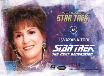 2021 Rittenhouse Women of Star Trek Art & Images - Red #16 Lwaxana Troi Back