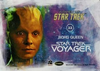 2021 Rittenhouse Women of Star Trek Art & Images - Printing Plate Yellow #33 Borg Queen Back