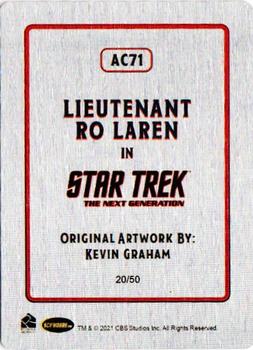 2021 Rittenhouse Women of Star Trek Art & Images - Starfleet's Finest Painted Portrait Metal #AC71 Lt. Ro Laren Back