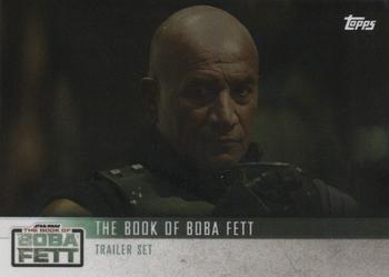 2021 Topps Now Star Wars: The Book of Boba Fett Trailer #2 Boba Fett helmet off Front