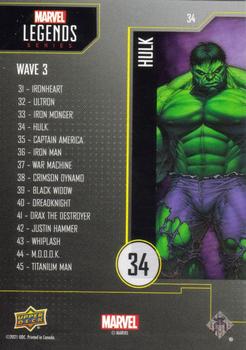 2021 Upper Deck Marvel Legends (Gamestop) #34 Hulk Back