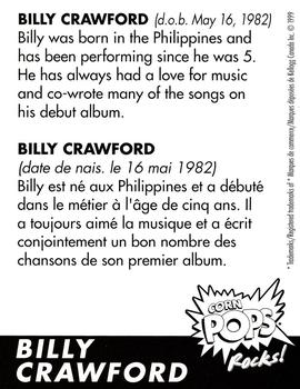 1999 Kellogg's Corn Pops Rocks! #NNO Billy Crawford Back