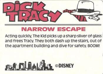 1990 Dandy Dick Tracy #58 Narrow Escape Back