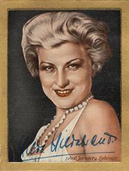 1933 Garbaty Buhnenstars und Ihre Autogramme #249 Hilde Hildebrand Front
