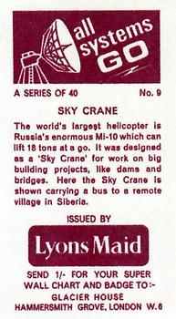 1967 Lyons Maid All Systems Go #9 Sky Crane Back