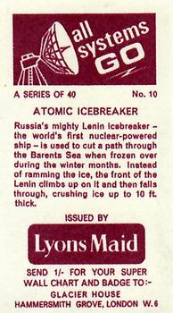 1967 Lyons Maid All Systems Go #10 Atomic Icebreaker Back