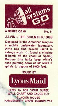 1967 Lyons Maid All Systems Go #11 Alvin The Scientific sSub Back
