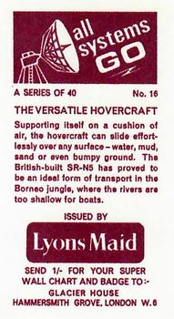 1967 Lyons Maid All Systems Go #16 The Versatile Hovercraft Back