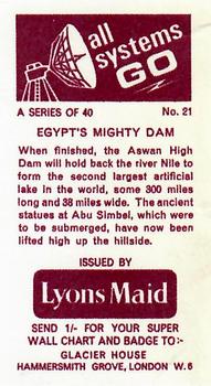 1967 Lyons Maid All Systems Go #21 Egypt's Mighty Dam Back