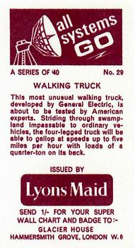 1967 Lyons Maid All Systems Go #29 Walking Truck Back