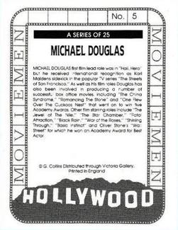 1993 Victoria Gallery Hollywood Moviemen #5 Michael Douglas Back