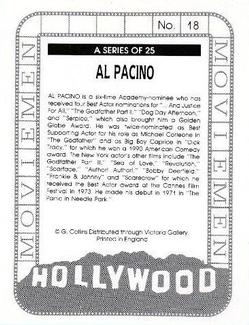 1993 Victoria Gallery Hollywood Moviemen #18 Al Pacino Back