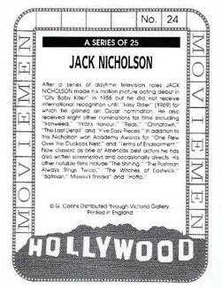 1993 Victoria Gallery Hollywood Moviemen #24 Jack Nicholson Back