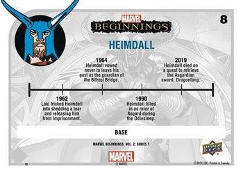 2022 Upper Deck Marvel Beginnings Volume 2, Series 1 #8 Heimdall Back