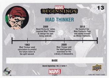 2022 Upper Deck Marvel Beginnings Volume 2, Series 1 #13 Mad Thinker Back