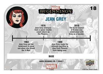 2022 Upper Deck Marvel Beginnings Volume 2, Series 1 #18 Jean Grey Back