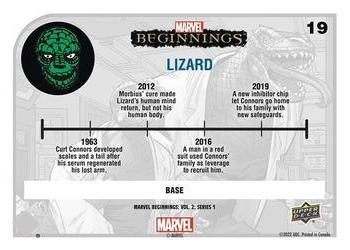 2022 Upper Deck Marvel Beginnings Volume 2, Series 1 #19 Lizard Back