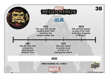 2022 Upper Deck Marvel Beginnings Volume 2, Series 1 #38 Ulik Back